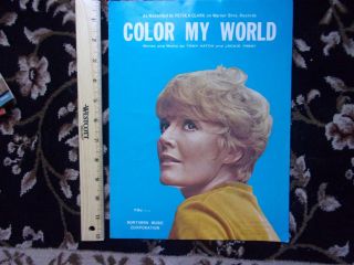 Vintage Pop Music - Petula Clark - Color My World - 1966 Sheet Music