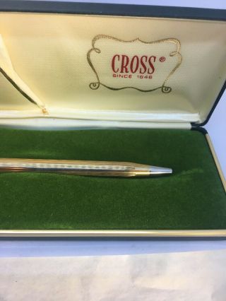 Cross Ballpoint Pen Vintage 1/20 10 kt Gold Filled With Case paperwork 3