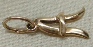 Vintage Solid 14k Yellow Gold Initial " A " Charm/pendant - Gorgeous,  L@@k