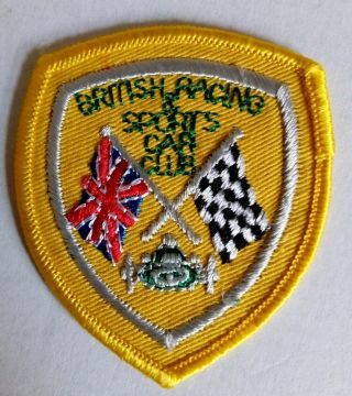 Vintage 1980s British Racing Sports Car Club Badge - Brscc Sew On Patch.