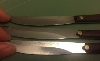 3 Damage Vintage Cutco No 47 Knives set Pat.  2147079 3