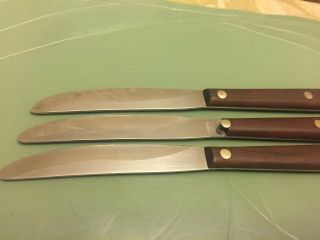 3 Damage Vintage Cutco No 47 Knives set Pat.  2147079 7