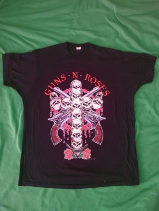 Vintage 1991 Screen Stars Guns And Roses Use Your Illusion Tour T Shirt