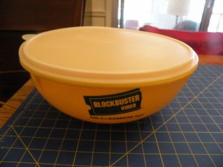 Vintage Tupperware Blockbuster Video Popcorn Storage Bowl Container