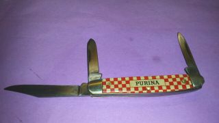 VINTAGE PURINA POCKET KNIFE - KUTMASTER ' UTICA ' N.  Y.  R3 3