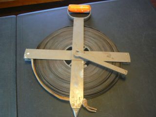 Surveyors Measuring Tool Steel Wheel Tape 300 Feet Vintage Chicago Steel