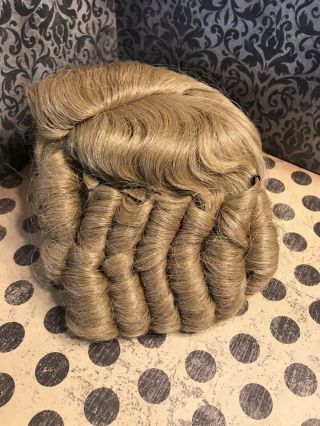 Vintage/antique Curly Wig For Antique Dolls.  Sz 12