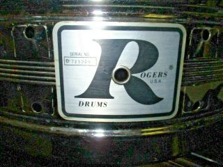 Vintage Rogers 5”x14” Big R Dynasonic Snare Drum Shell Hoop & Remo Head