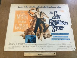 Big 22x28 Half Sheet Theater Lobby Vtg Movie Film Poster The San Francisco Story