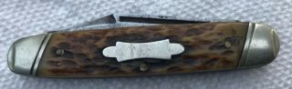 Vintage Early Seneca Cutlery Co.  Bone Handle Pocket Knife