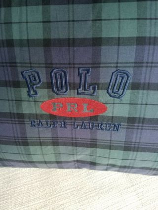 Ralph Lauren Polo Prl Blackwatch Plaid Wedge Bed College 21 " X16 " Vtg
