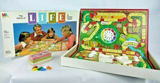 The Game Of Life 1981 Vintage Family Board Game Milton Bradley