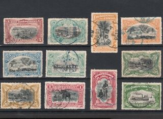 Congo 1894 - 1900 Selected Vintage Stamps Including High Values To 10 Francs (10)