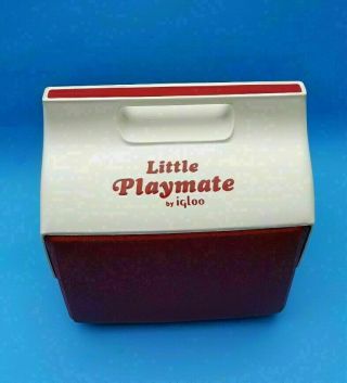 Vintage 1986 Little Playmate Cooler W/ Insert By Igloo Red & White Playmate Usa