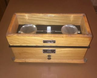 Vintage Henry Troemner Apothecary Scale In Oak And Glass Case Model 190 - Cl