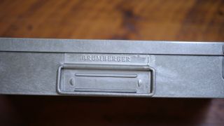 Vtg BRUMBERGER Model 1150 Gray Industrial Steel 35mm Photo 150 Slide Carrier Box 4