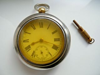 Vintage Chunky Key Wind Pocket Watch With Outer Case Railway?