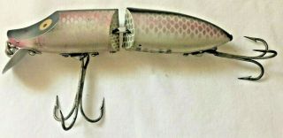 Vintage Heddon River Runt Spook Floater Sectioned Silver Scale Fishing Lure