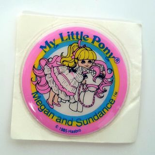 Vintage G1 My Little Pony Megan And Sundance Puffy Sticker Hard To Find