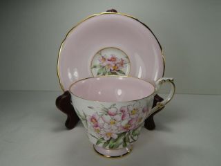 Vintage Paragon Double Warrant Pink Flower Tea Cup And Saucer