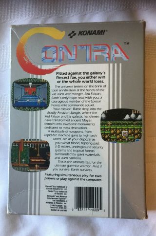 Contra NES Nintendo Konami RARE vintage game Classic Retro Shooter 7