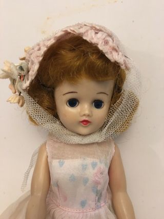 VINTAGE VOGUE JILL DOLL DRESSED IN PINK ORGANDY DRESS WITH HAT 7415 2
