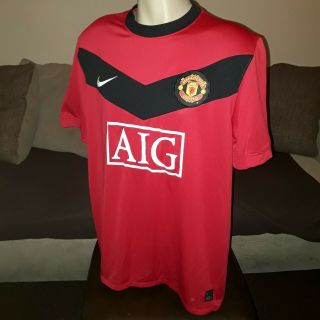 Manchester United Football Shirt (size Xl) Vintage Nike Fit Dry Jersey/home Top