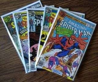 (5) Vintage 1978 - 79 Nm - M Bronze Age Comics: The Spider - Man Nos.  186 - 190