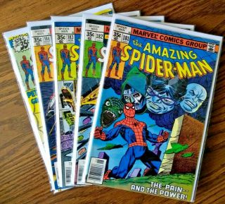 (5) Vintage 1978 Nm - M Bronze Age Comics: The Spider - Man Nos.  181 - 185