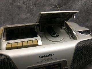 Sharp QT - CD111 Portable Cd Stereo System With cassette deck,  Vintage, 2