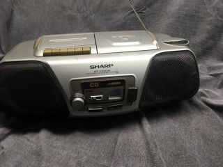 Sharp QT - CD111 Portable Cd Stereo System With cassette deck,  Vintage, 8