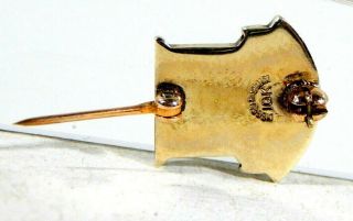 Vintage BROWN UNIVERSITY Pin Solid 10K Gold & Enamel by Dieges & Clust 3