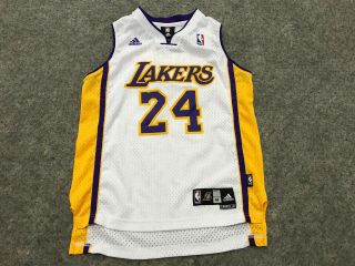Boys Medium - Vtg Nba Los Angeles Lakers 24 Kobe Bryant Adidas Sewn Jersey