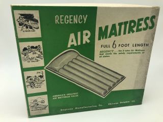 Vintage 1960s Regency Air Mattress 6 Foot Length Pink Blue Pool Float