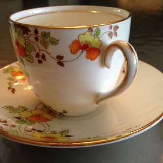Vintage Adderley HAND PAINTED Teacup and Saucer 4724 4