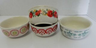 The Pioneer Woman Four Fruit Bowls Vintage Floral Pattern 2818dmt Multi Color