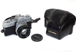 Vtg Minolta Srt100 35mm Slr Film Camera W Rokkor - Pf 1:1.  9 F=55mm Lens
