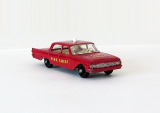 Vintage Lesney Matchbox 59 Ford Fairlane Fire Chief 