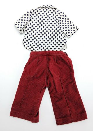 Vintage 1950s Terri Lee Top and Corduroy Pants Shirt Doll Clothes 3
