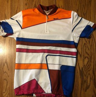 Santini Sms Vintage Cycling Jersey Large Size Multi Coloured Made In Italy