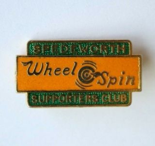 Spedeworth Wheel Spin Supporters Club,  Vintage Enamel Badge.