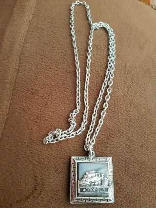 VINTAGE SILVER NECKLACE WITH A RARE PENDANT 4