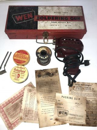 Vintage Wen Soldering Gun Model 199k Metal Box Parts