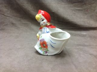 Vintage Pottery Little Red Riding Hood Open Sugar Bowl - 1940 