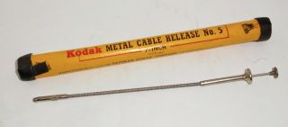 Vintage Kodak Metal Cable Release No.  5,  & Box