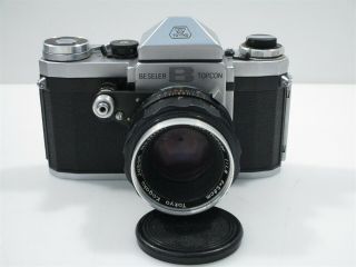 Vintage Beseler Topcon B 35mm Film Slr With 58mm F1.  8 Topcor Lens