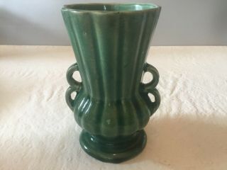 Mccoy Early 1940s Vintage Deep Sea Green 6 " Vase