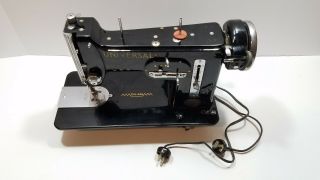 Vintage Heavy Duty Industrial Universal Zig Zag Sewing Machine Black Gold