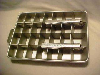 Vintage Quickube Aluminum Double Ice Cube Tray By Frigidaire With Eenter Divider