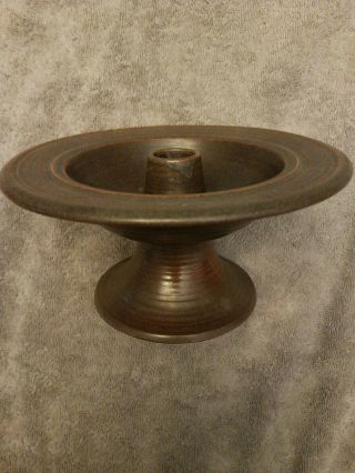Vintage Mid - Century Art Pottery Candle Holder From Finland Arabia